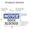 Signmission Door Blocked, 18 in W x Rectangle, Plastic OS-2PACK-NS-P-1218-L-15499 - alternate 6